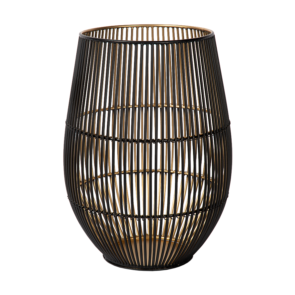 Atmooz Spoiler - Kaarshouder - Zwart & Goud - Metaal - 14x14x26cm