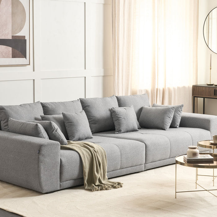 Beliani - TORPO - Bank XXL - Lichtgrijs - Polyester