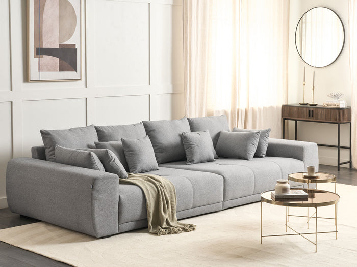 Beliani - TORPO - Bank XXL - Lichtgrijs - Polyester