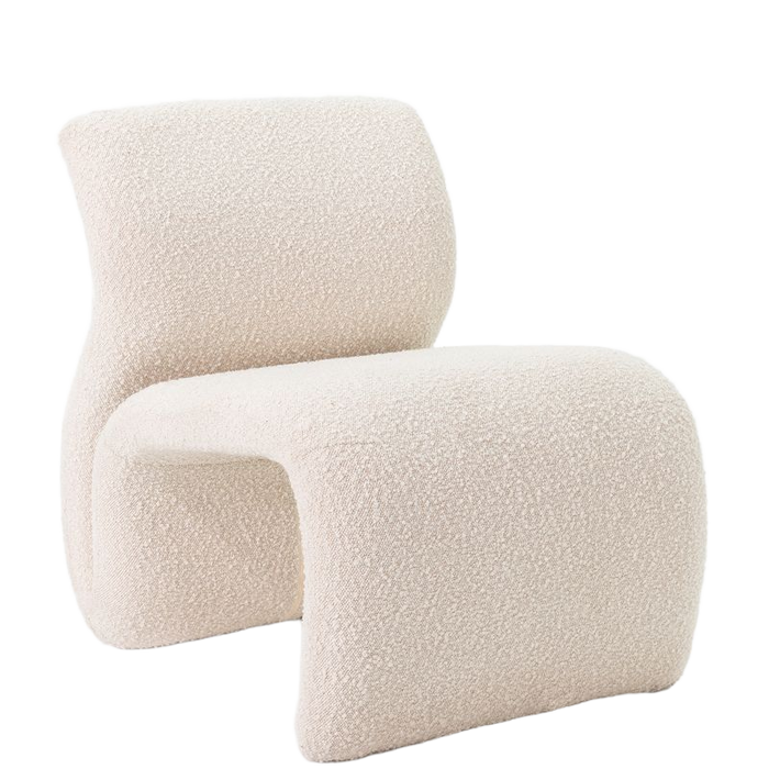 Sissy-Boy Ecru boucle lounge chair
