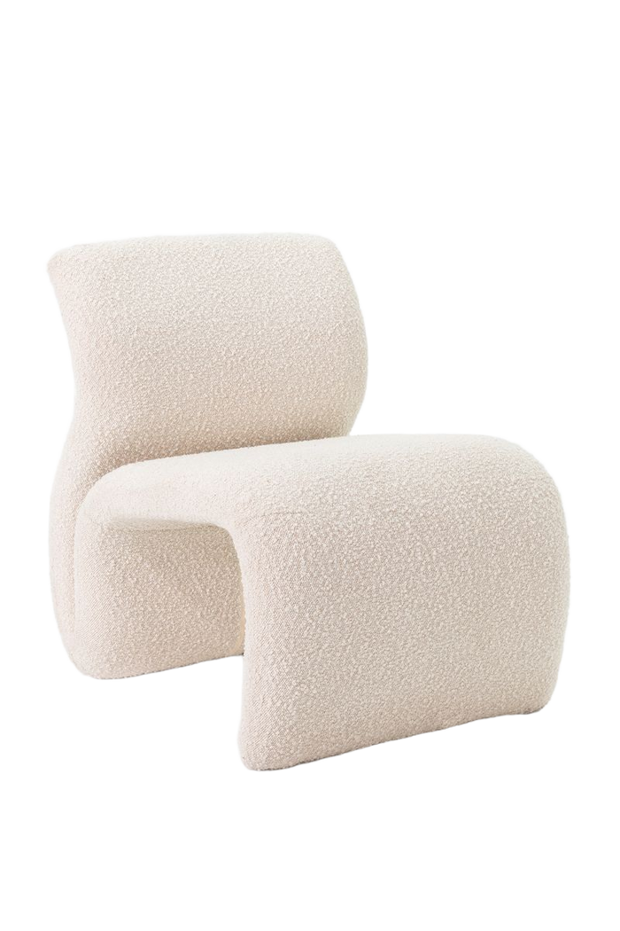 Sissy-Boy Ecru boucle lounge chair