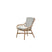 Castello lounge fauteuil - light teak look - natural rotan-merino sand