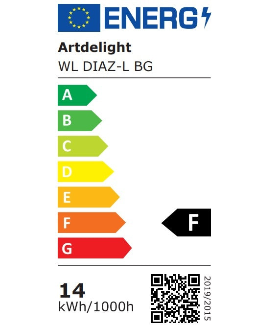 Artdelight Wandlamp Diaz-L Champagne Led 2 x 6Watt