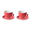 Maastricht Porselein Cappuccinokop en schotel Bart Colour Cafe 23 cl Rood 2 stuks