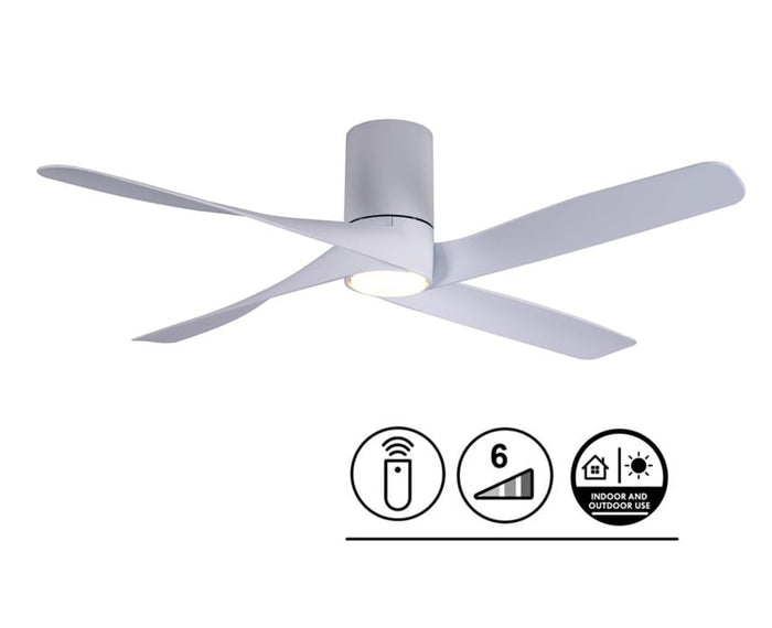 Lucci Air Plafondventilator Riviera Wit 12Watt Led Ø 132cm Incl.