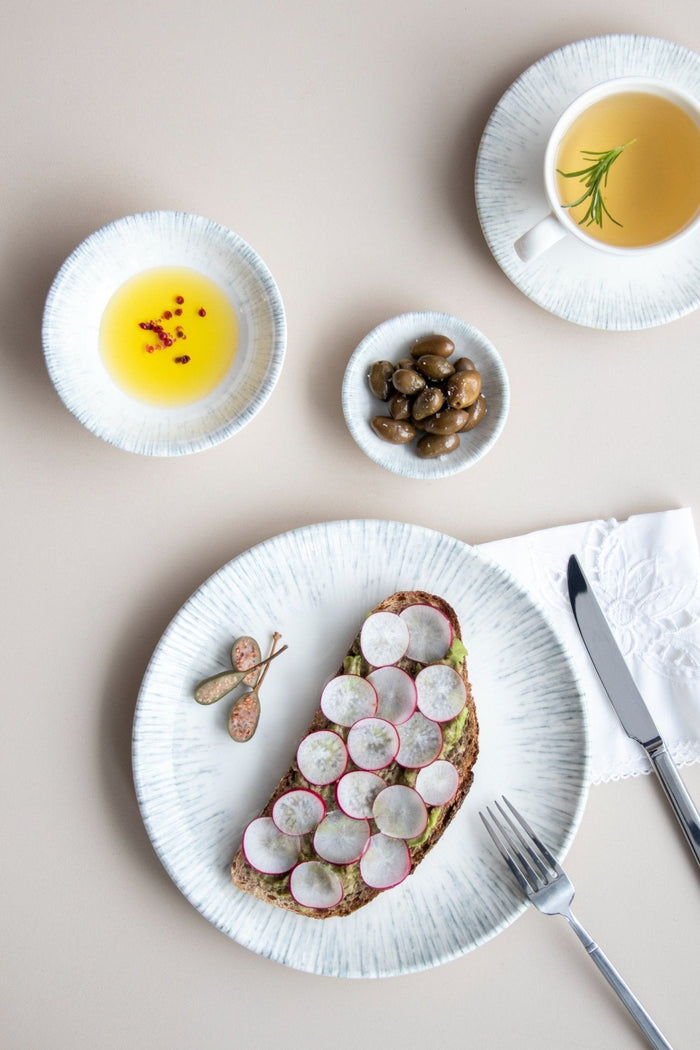 Bonna Gebaksbord - Iris - Porselein - 17 cm - set van 6