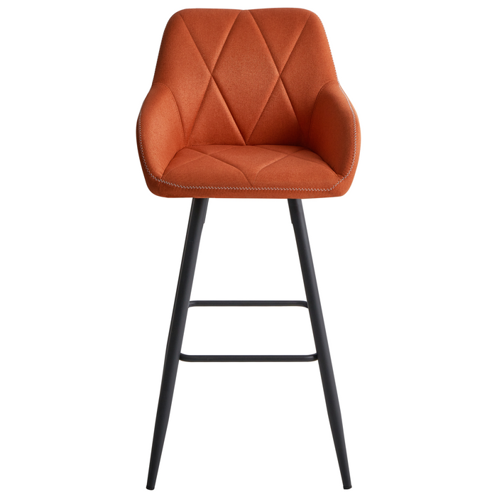 Beliani - DARIEN - Barkruk - Oranje - Polyester