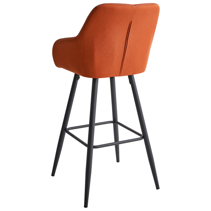 Beliani - DARIEN - Barkruk - Oranje - Polyester