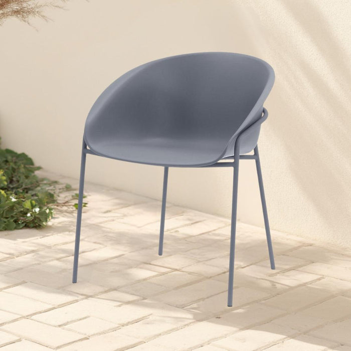 DS4U - Ella kunststof eetkamerstoel - grijs