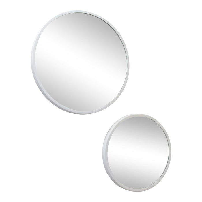 LOFT42 Mirror Spiegels Rond Wit Set van 2 - Metaal - Ø45 &amp; Ø35