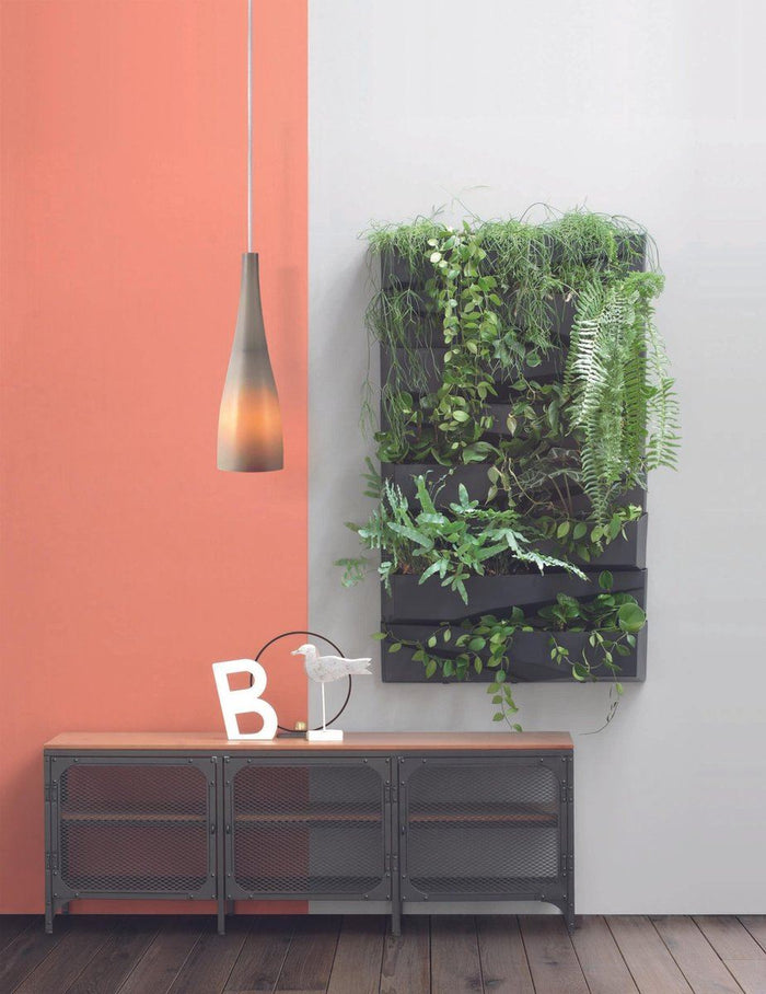 Prosperplast Hangende Plantenbakken - 2x - 78x19x35cm - grijs