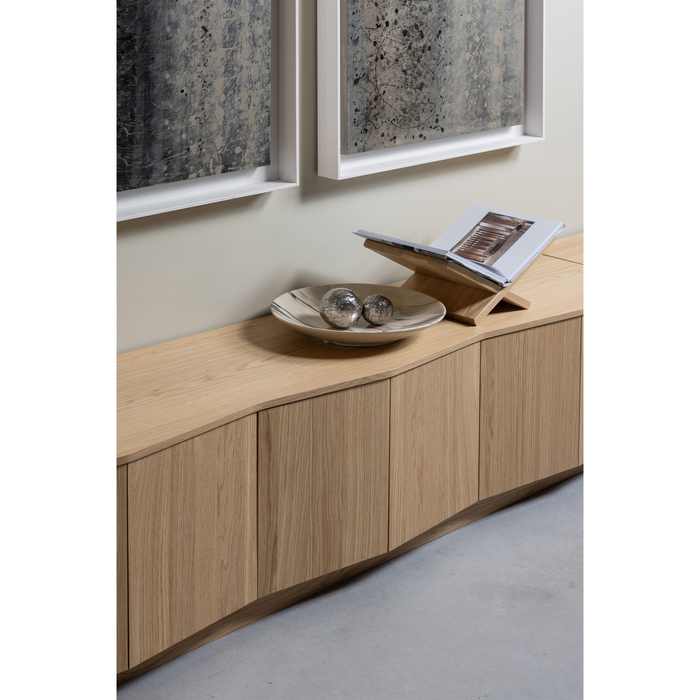 WOOOD Zuma tv-meubel - Push-To-Open - Eiken - Transparant - 52x200x45