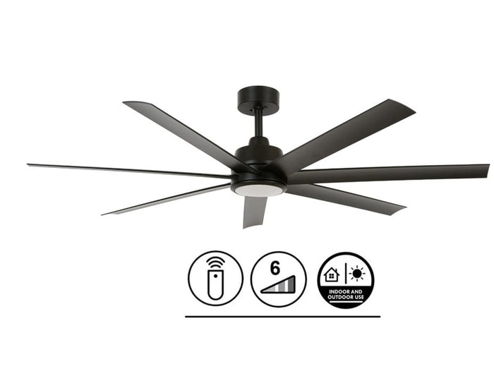 Lucci Air Plafondventilator Airfusion Atlanta Zwart 12W Led Ø 142cm