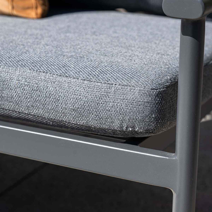 Santiago loungeset - 5-delig - carbon black - rope grijs - mystic grey