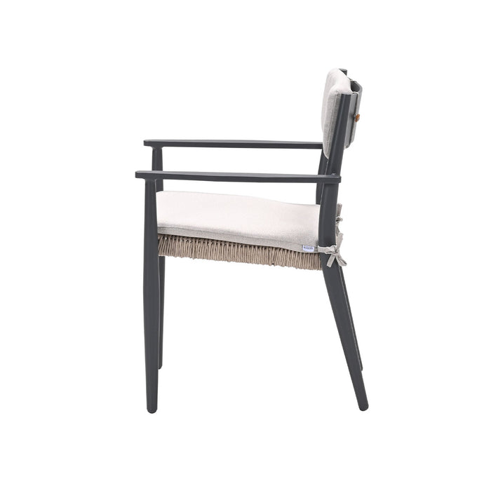 Parijs dining fauteuil - carbon black - natural - sand