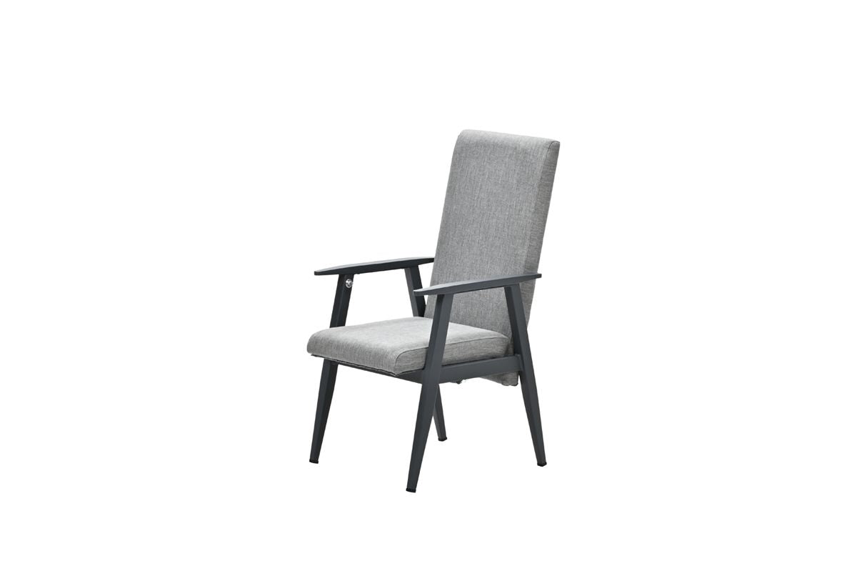 Foggia verstelbare fauteuil - carbon black - sand texfiber