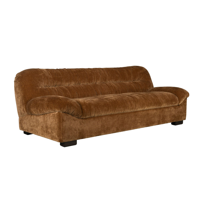 Dutchbone Douglas 3-zitsbank Velours Cognac Bruin