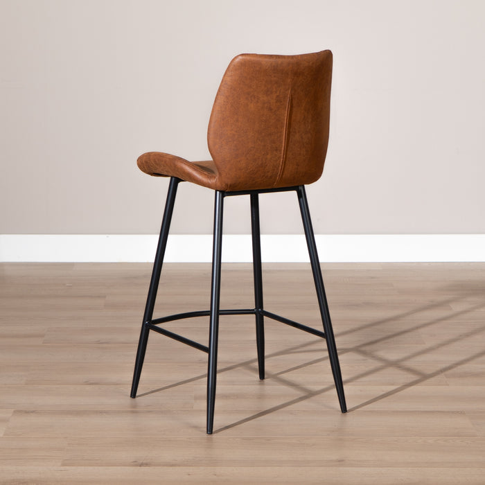 Bronx71 Industriële barkruk Barrel cognac eco-leer 69 cm