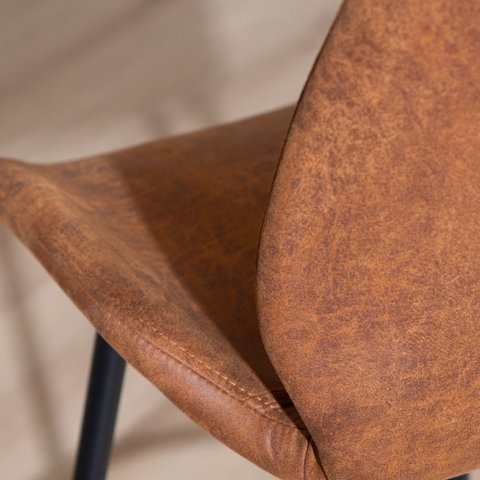 Bronx71 Industriële barkruk Barrel cognac eco-leer 69 cm