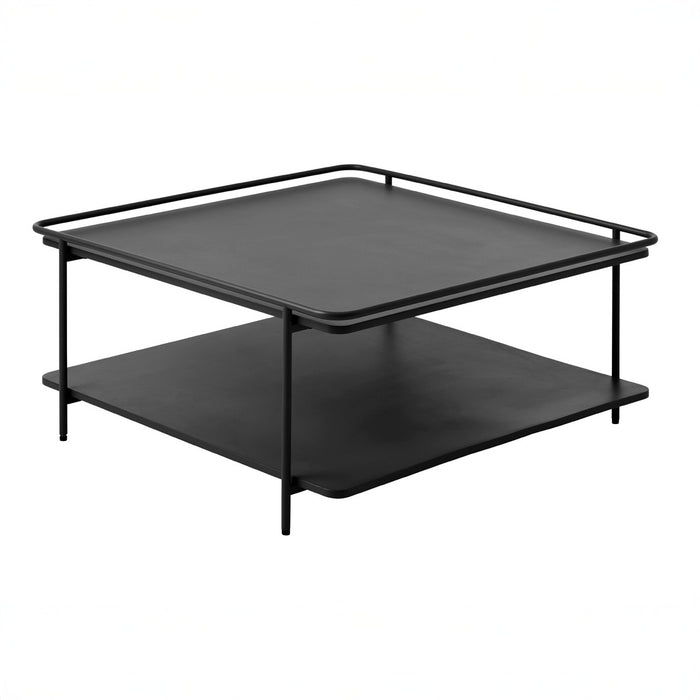 Giga Living - Salontafel Zwart Metaal - 75x75x34,3cm - Yuba