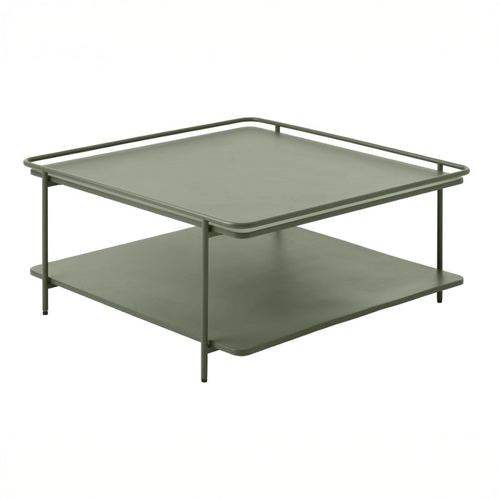 Giga Living - Salontafel Groen Metaal - 75x75x34,3cm - Yuba