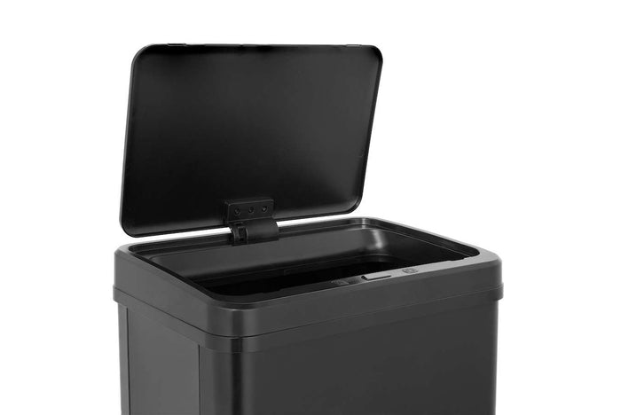 Buccan - Grote prullenbak met bewegingssensor - Zwart - 60 Liter