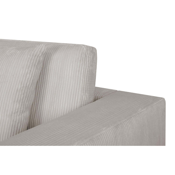 by fonQ Snug 2,5-zitsbank - Rib - Lichtgrijs