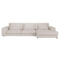by fonQ Snug 3-zits Hoekbank met Chaise Longue Rechts - Crème