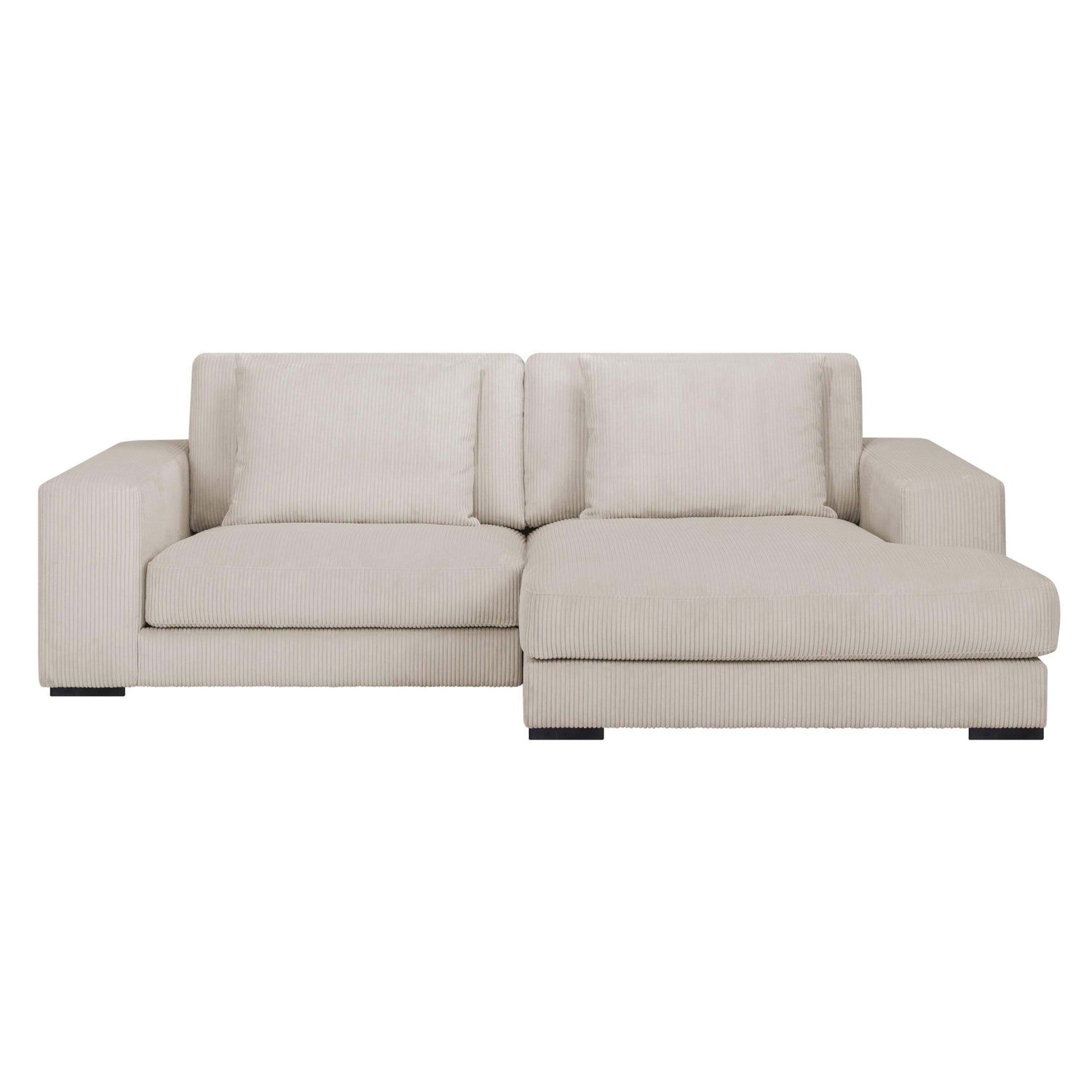 by fonQ Snug 2-zits Hoekbank met Chaise Longue Rechts - Crème