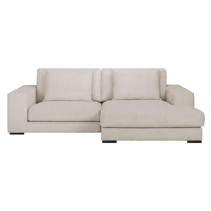 by fonQ Snug 2-zits Hoekbank met Chaise Longue Rechts - Crème
