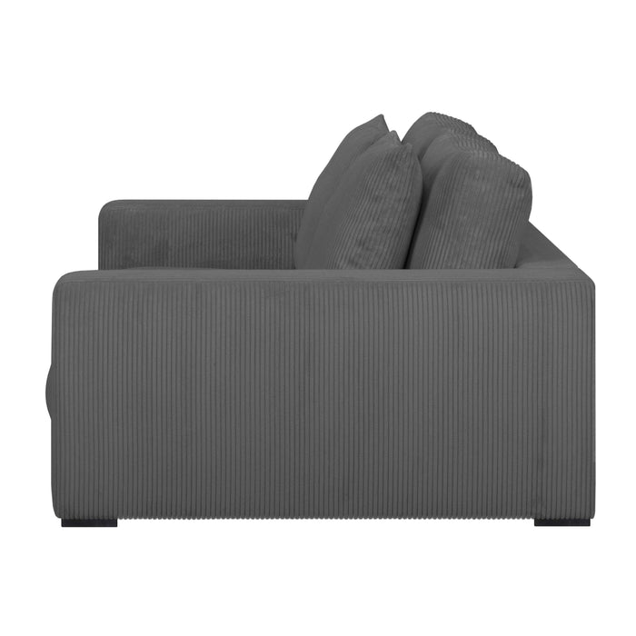 by fonQ Snug 2,5-zitsbank - Rib - Donkergrijs