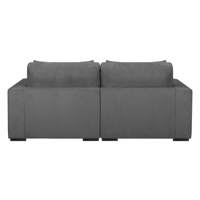 by fonQ Snug 2,5-zitsbank - Rib - Donkergrijs