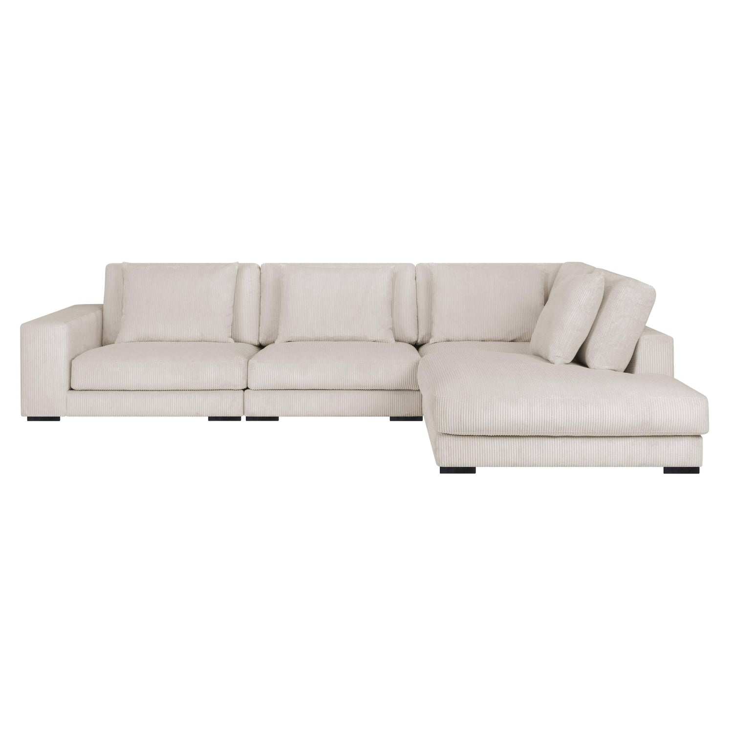 by fonQ Snug 4-zits Hoekbank met Chaise Longue Rechts - Crème