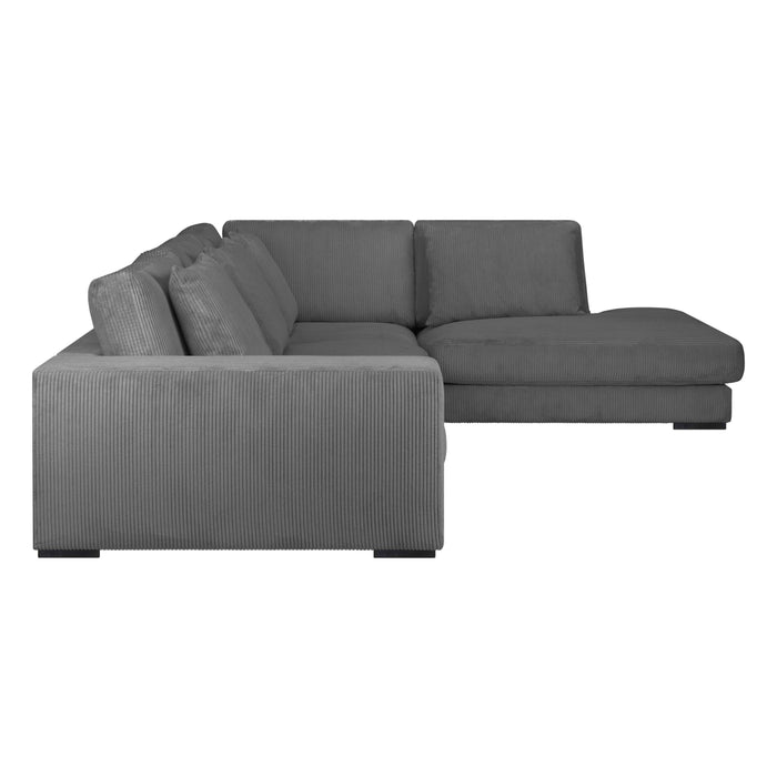 by fonQ Snug 4-zits Hoekbank met Chaise Longue Rechts - Donkergrijs