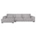 by fonQ Snug 3-zits Hoekbank met Chaise Longue Links - Lichtgrijs