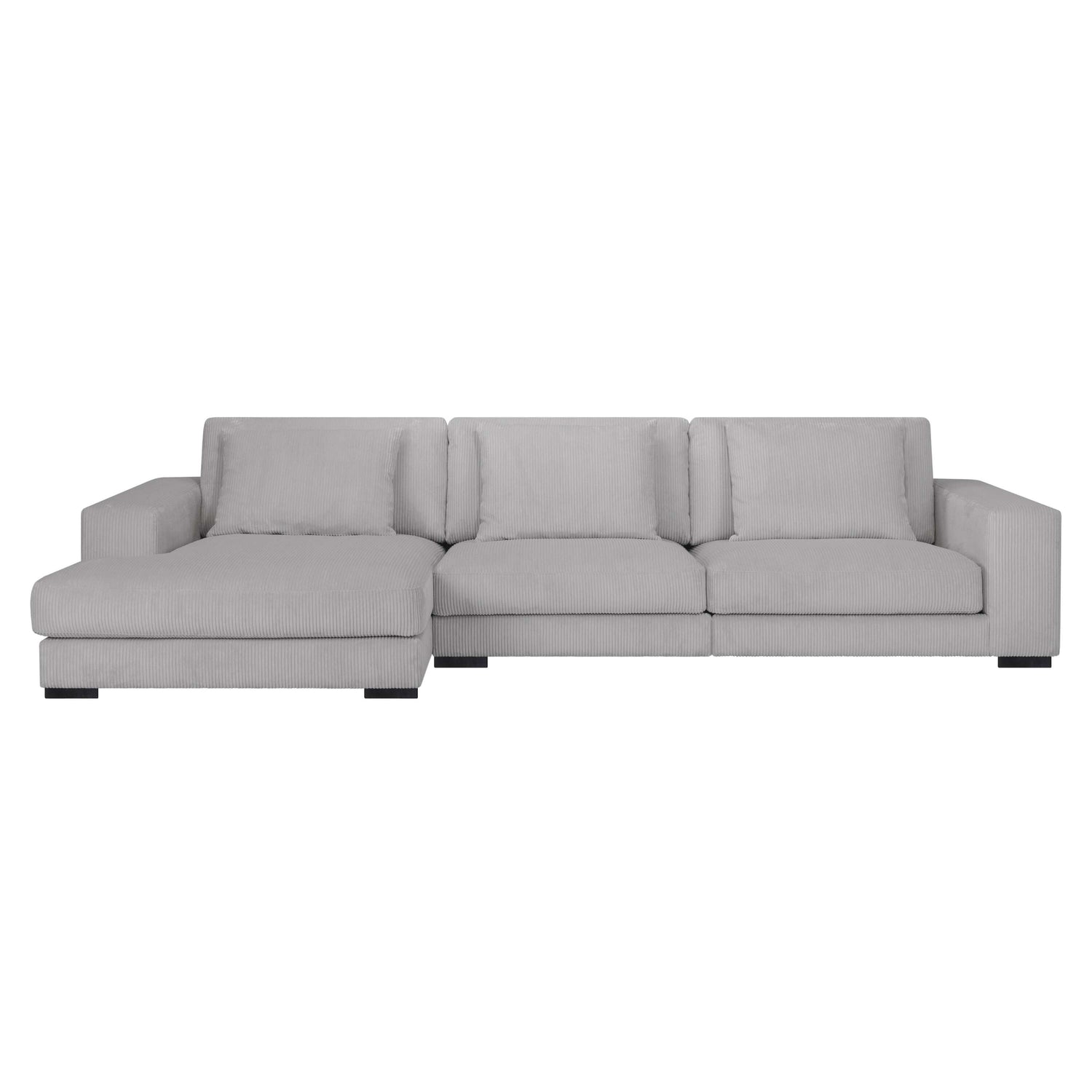 by fonQ Snug 3-zits Hoekbank met Chaise Longue Links - Lichtgrijs