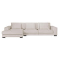 by fonQ Snug 3-zits Hoekbank met Chaise Longue Links - Crème