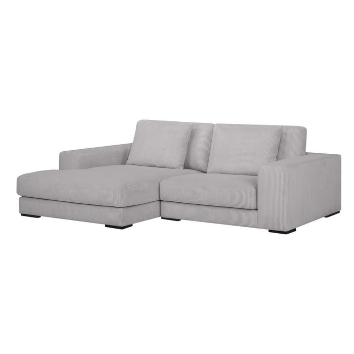 by fonQ Snug 2-zits Hoekbank met Chaise Longue Links - Lichtgrijs
