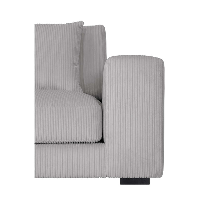 by fonQ Snug 2-zits Hoekbank met Chaise Longue Links - Lichtgrijs
