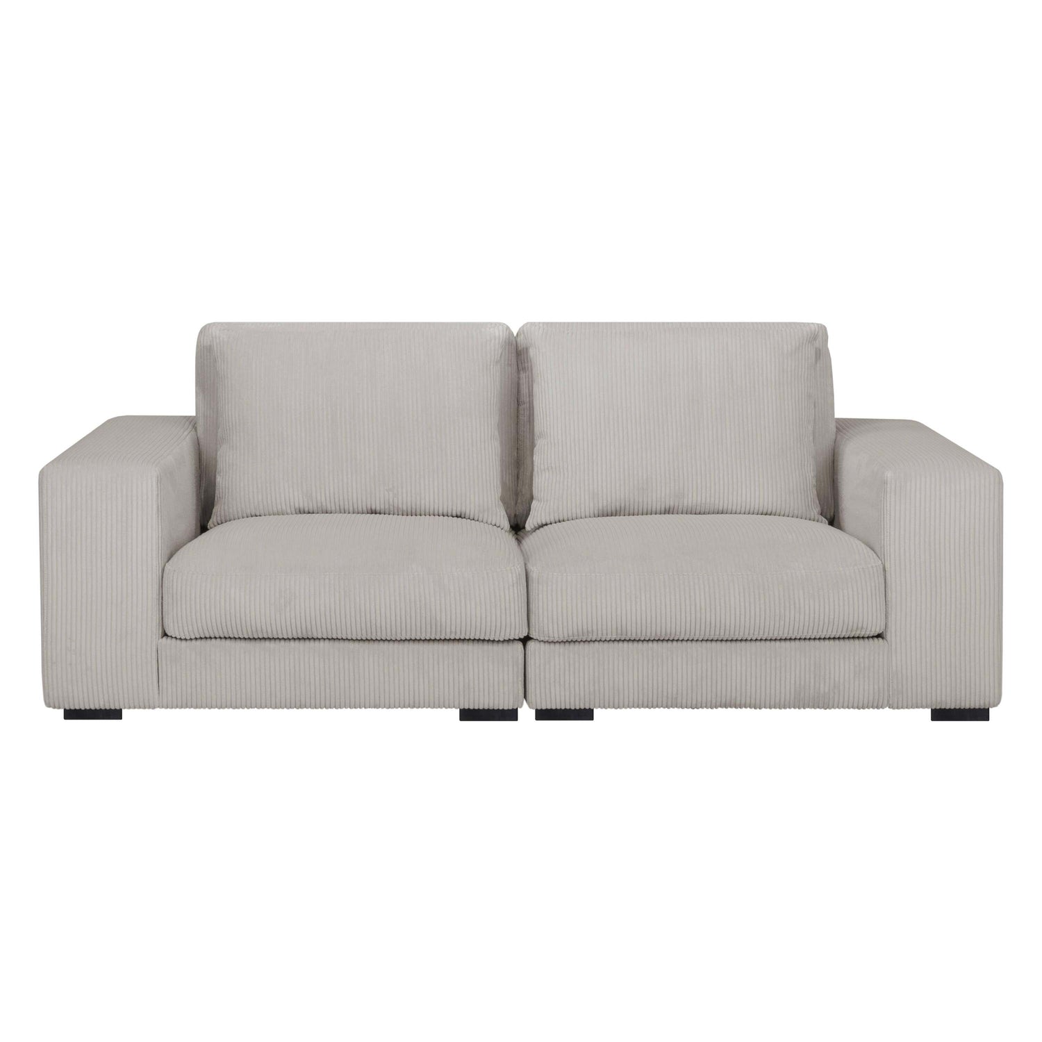 by fonQ Snug 2,5-zitsbank - Rib - Lichtgrijs