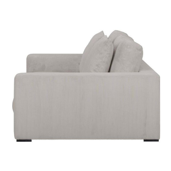 by fonQ Snug 2,5-zitsbank - Rib - Lichtgrijs