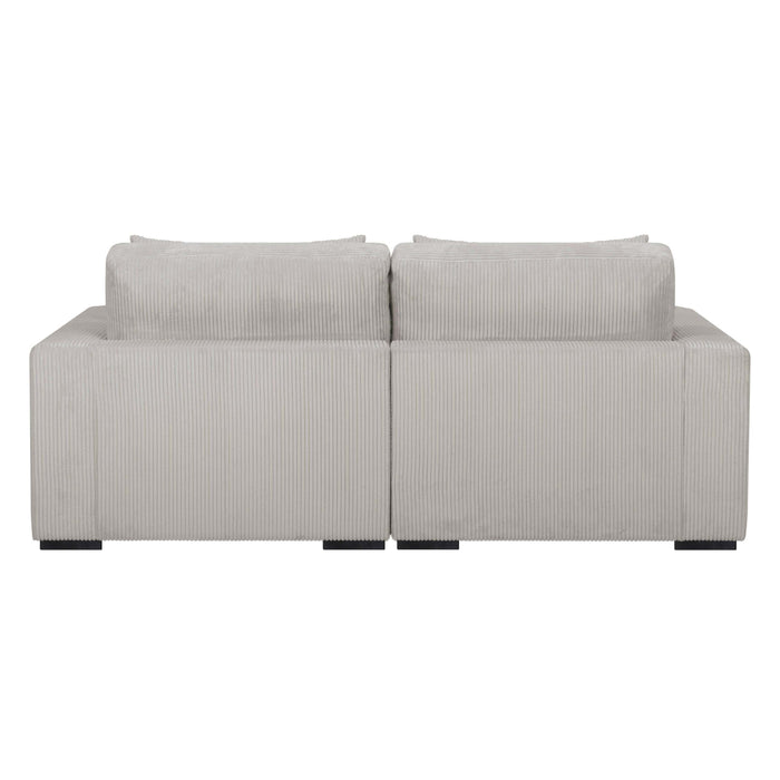 by fonQ Snug 2,5-zitsbank - Rib - Lichtgrijs