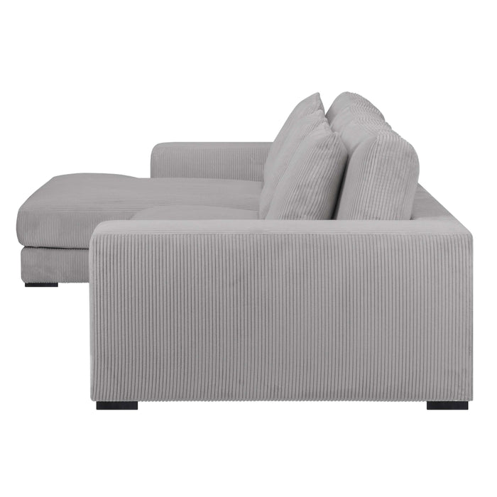 by fonQ Snug 3-zits Hoekbank met Chaise Longue Links - Lichtgrijs