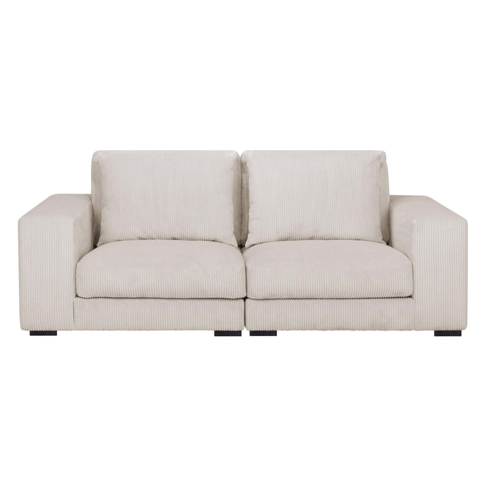 by fonQ Snug 2,5-zitsbank - Rib - Crème