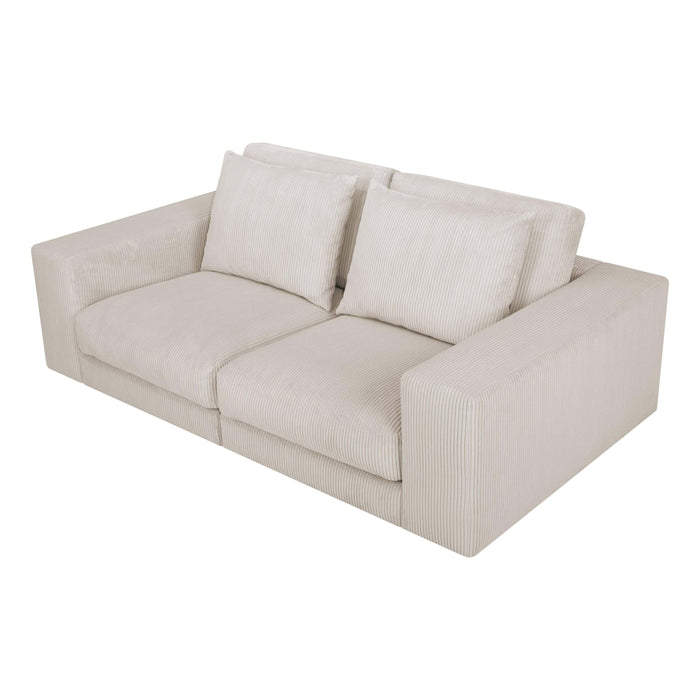 by fonQ Snug 2,5-zitsbank - Rib - Crème