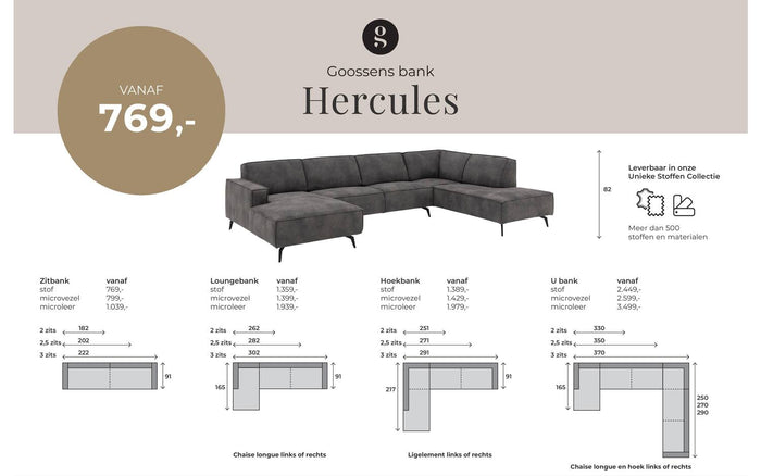 Goossens Hoekbank Hercules