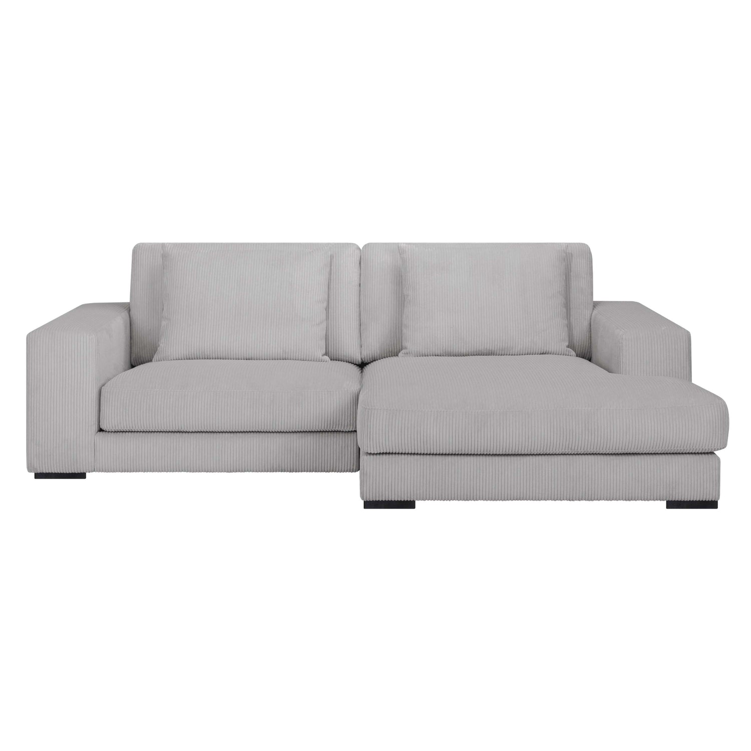 by fonQ Snug 2-zits Hoekbank met Chaise Longue Rechts - Lichtgrijs