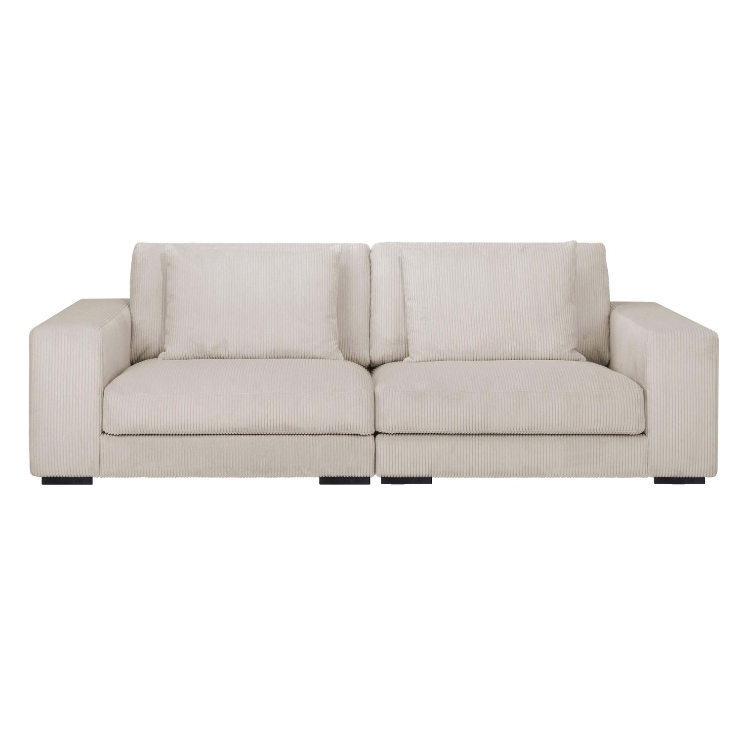 by fonQ Snug 3-zitsbank - Rib - Crème