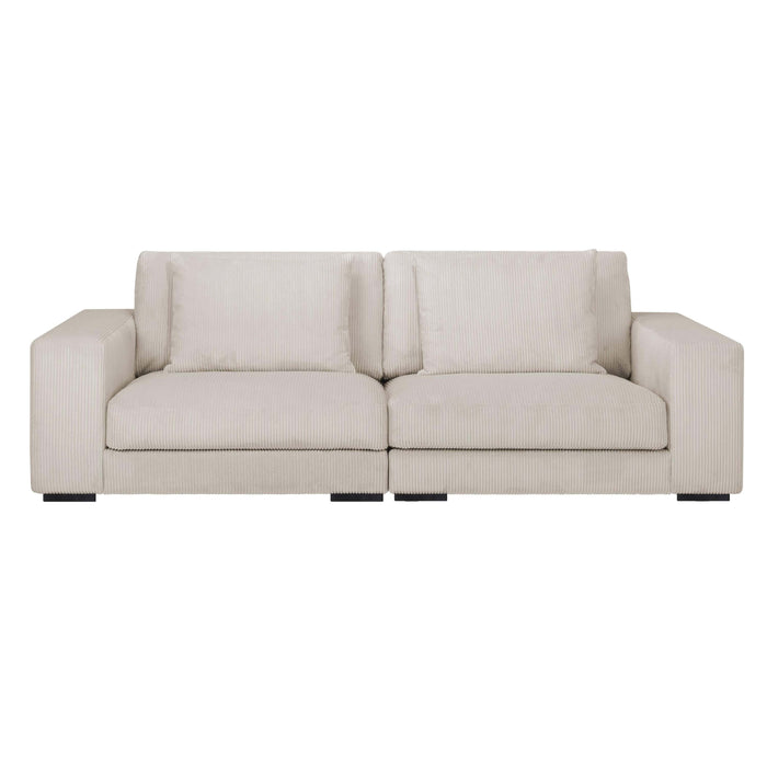 by fonQ Snug 3-zitsbank - Rib - Crème