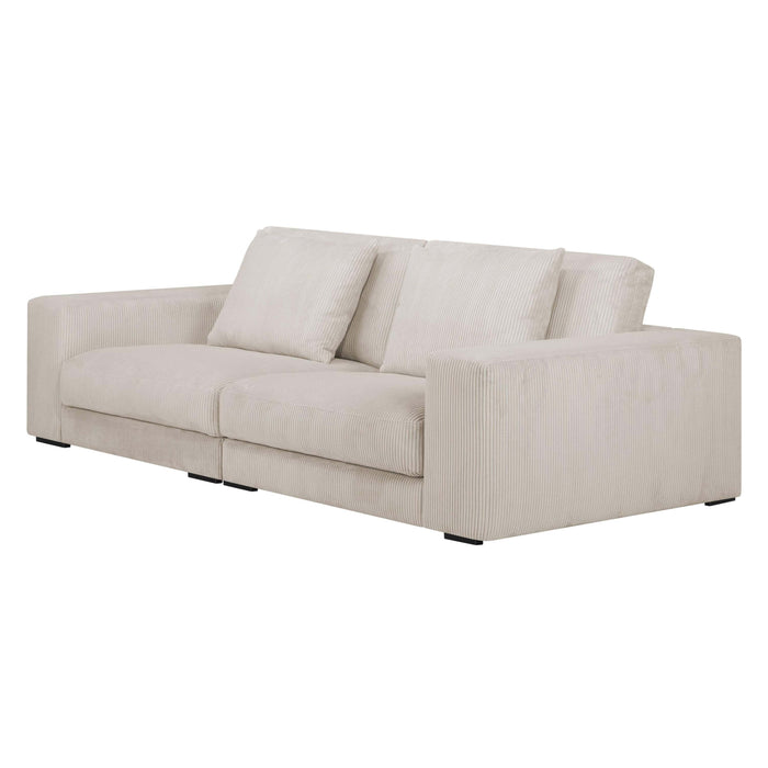 by fonQ Snug 3-zitsbank - Rib - Crème